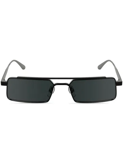 Calvin Klein Rectangle-frame Sunglasses In Black