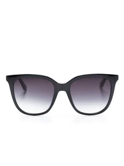 Calvin Klein Rectangle-frame Sunglasses In 黑色