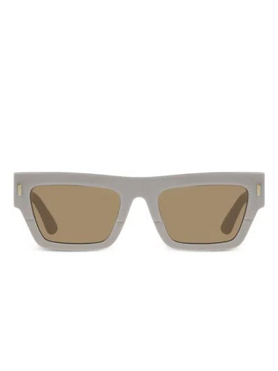 Calvin Klein Rectangle-frame Sunglasses In White