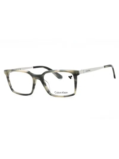 Calvin Klein Rectangular Acetate Eyeglasses For Men In Brown