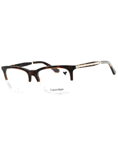 Calvin Klein Rectangular Eyeglasses For Men In Brown