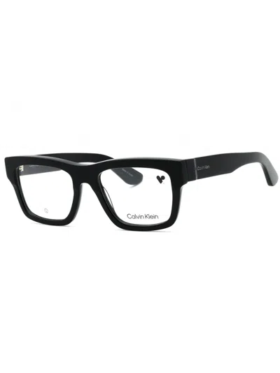 Calvin Klein Rectangular Men's Acetate Eyeglasses Ck24525 In Black