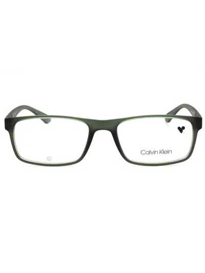 Calvin Klein Rectangular Men's Eyeglasses Ck19569 In Green