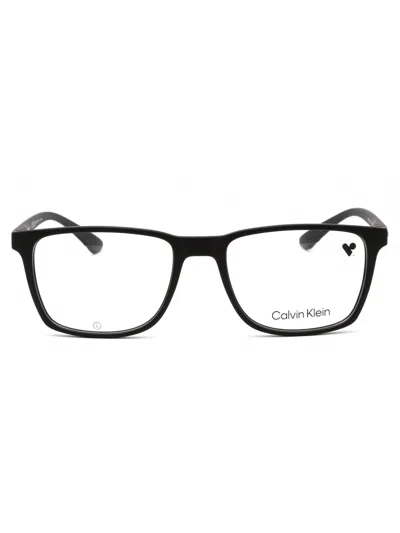 Calvin Klein Rectangular Men's Eyeglasses - Ck19573 In Black