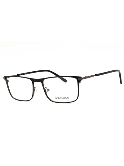 Calvin Klein Rectangular Metal Men's Eyeglasses In Black