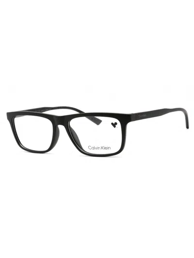 Calvin Klein Rectangular Plastic Eyeglasses For Men In Yellow