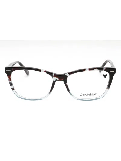Calvin Klein Rectangular Women's Eyeglasses In Gray