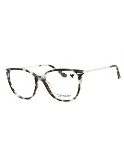 Calvin Klein Rectangular Women's Eyeglasses In Gray