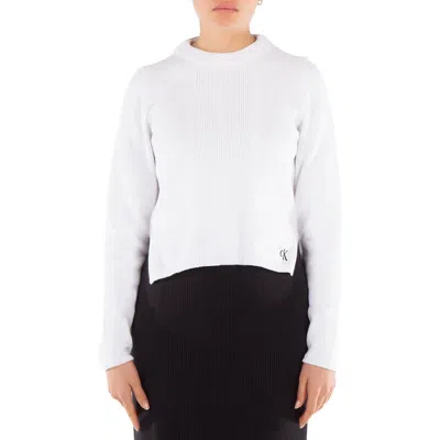 Calvin Klein Recycled-cotton Jumper In White