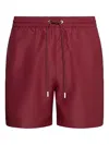 Shop Calvin Klein Recycled Polyester Swim Shorts In Red