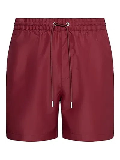 Calvin Klein Recycled Polyester Swim Shorts In Red
