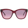 Calvin Klein Red Gradient Square Ladies Sunglasses Ckj22608s 679 54 In Pink