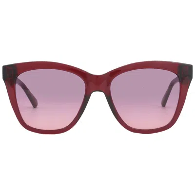 Calvin Klein Red Gradient Square Ladies Sunglasses Ckj22608s 679 54 In Pink