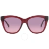 Calvin Klein Red Gradient Square Ladies Sunglasses Ckj22608s 679 54 In Red   / Cherry