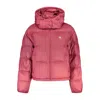 Calvin Klein Red Nylon Shell Jacket In Red
