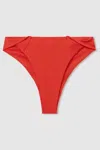 CALVIN KLEIN CALVIN KLEIN RED UNDERWEAR TWIST DETAIL BIKINI BOTTOMS