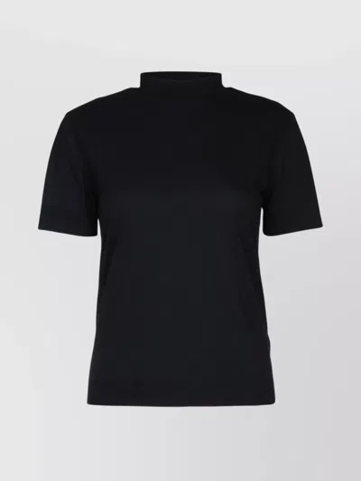 CALVIN KLEIN REFINED COTTON MOCK NECK T-SHIRT