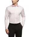 Calvin Klein Men's Refined Stretch Micro Stripe Classic Button-down Shirt In Pink