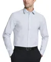 Calvin Klein Steel Dress Shirt Men Light Blue Slim Fit Button Up Fts9 In Blue