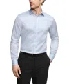 Calvin Klein Lasting Color Slim Fit Stretch Dress Shirt In Blue Multi