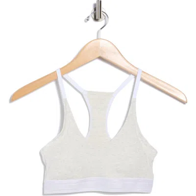 Calvin Klein Refined Rib Lightly Lined Bralette In Gray