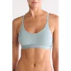 Calvin Klein Refined Rib Lightly Lined Bralette In Slate