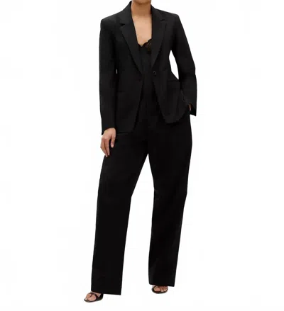 Calvin Klein Refined Stretch Cinch Blazer In Black