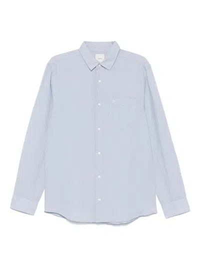 Calvin Klein Regular Linen Shirt In Blue
