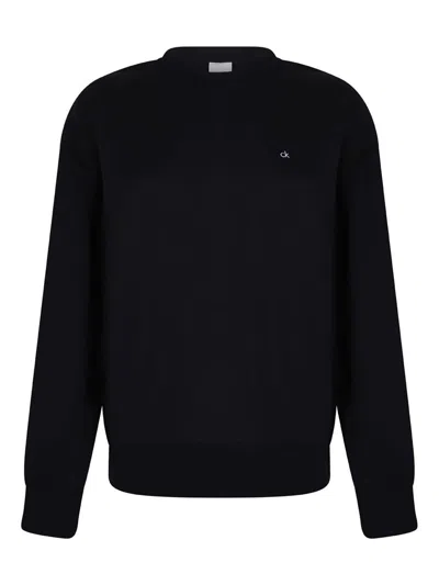 Calvin Klein Regular Terry Sweatshirt Clothing In Black