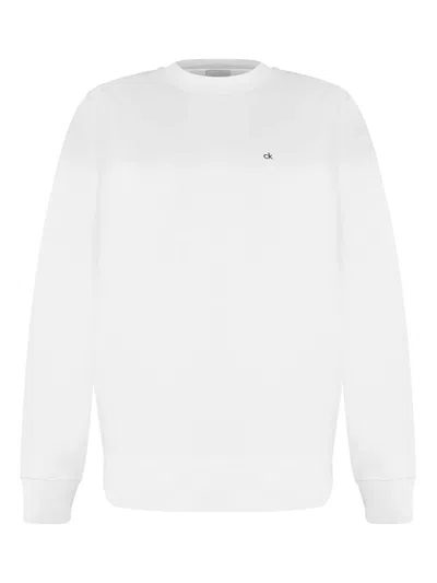 Calvin Klein Regular Terry Sweatshirt Clothing In White