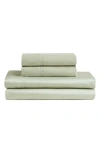 Calvin Klein Rekoop Sateen Sheet Set In Light Sage