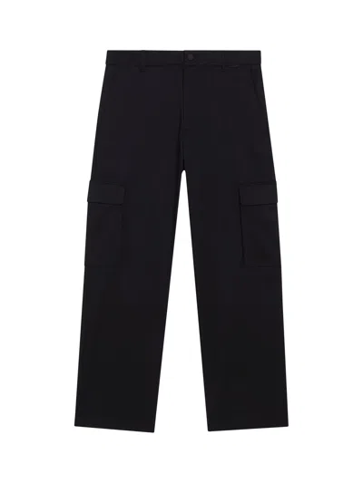 Calvin Klein Relaxed Coolmax Cargo Trousers In Ck Black
