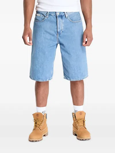 Calvin Klein Relaxed Denim Shorts In Blue