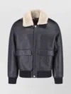Calvin Klein Relaxed Fit Jacket Shearling Collar In Black