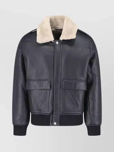 CALVIN KLEIN RELAXED FIT JACKET SHEARLING COLLAR