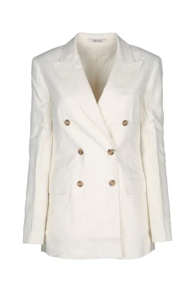 Calvin Klein Relaxed Linen Db Breasted Blazer