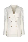 Calvin Klein Relaxed Linen Db Breasted Blazer
