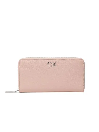 Calvin Klein Re-lock Slim Wallet In Pink