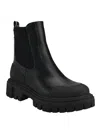Calvin Klein Amina Womens Leather Block Heel Chelsea Boots In Black