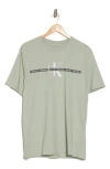 Calvin Klein Repeat Tape Layer Logo Graphic T-shirt In Desert Sage