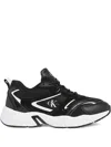 Calvin Klein Chic Contrast Lace-up Sneakers In Black