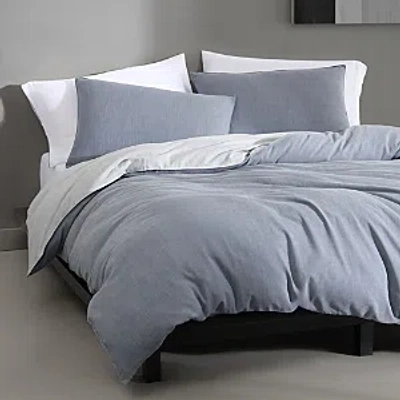 Calvin Klein Reversible 3 Piece Duvet Cover Set, King In Medium Blue