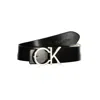 Calvin Klein Reversible Black And White Leather Belt In Black
