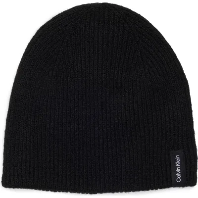 Calvin Klein Reversible Color Pop Beanie In Black