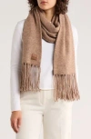 Calvin Klein Reversible Color Pop Fringe Scarf In Brown