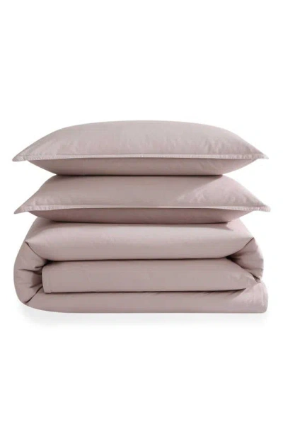 Calvin Klein Naturals Collection 3 Piece Duvet Cover Set, Queen In Mauve