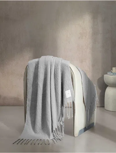 Calvin Klein Reversible Fringe Throw Blanket