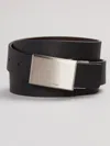 Calvin Klein Reversible Leather Belt With Plaque Buckle In Multi