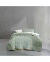 Calvin Klein Reversible Lush Washed Solid Comforter Set - Green In Green