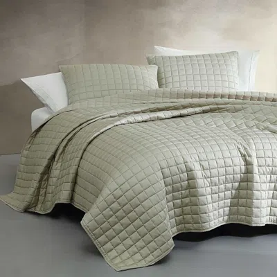 Calvin Klein Reversible Mini Box Quilt Set, King In Green